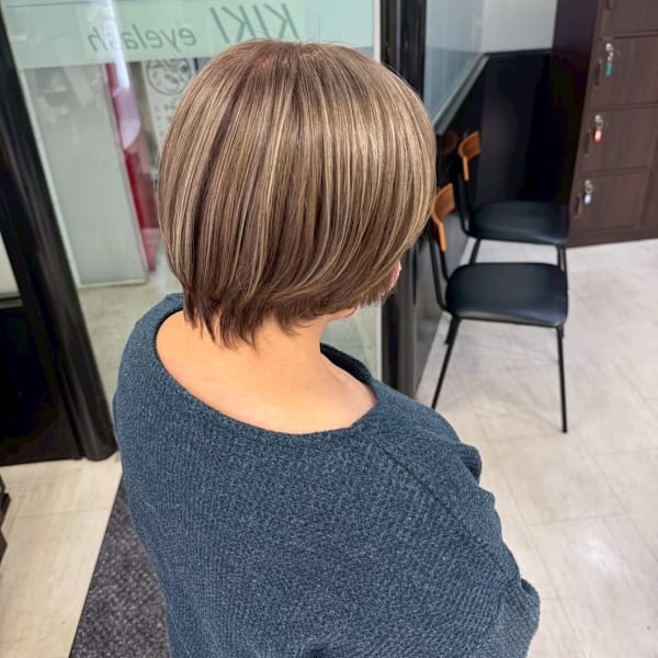 白髪ぼかしハイライト