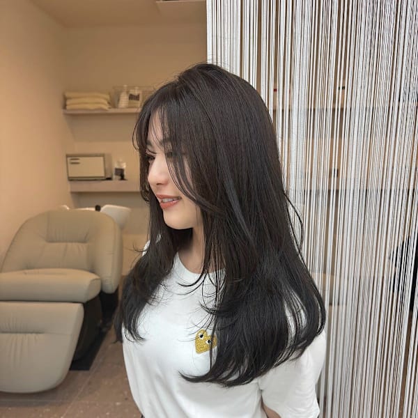 韓国レイヤー/ワンホンレイヤー/前髪/顔まわり/グレージュ|newi 広島