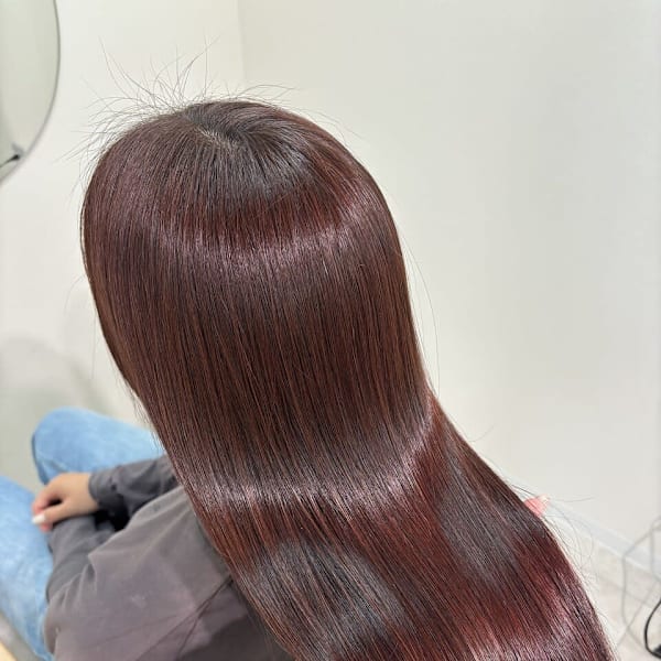 チェリーレッド/カシスカラー/髪質改善/韓国/酸性ストレート|newi 広島