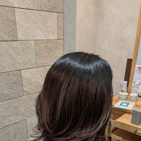 大人レイヤーボブ☆|半個室型美容室 Sourire 姪浜店