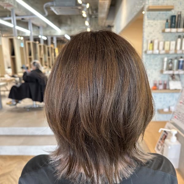 クラゲヘアー/小顔に見せるヘア/ココアベージュ/天王台