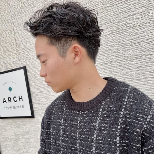 オールバックパーマ◎