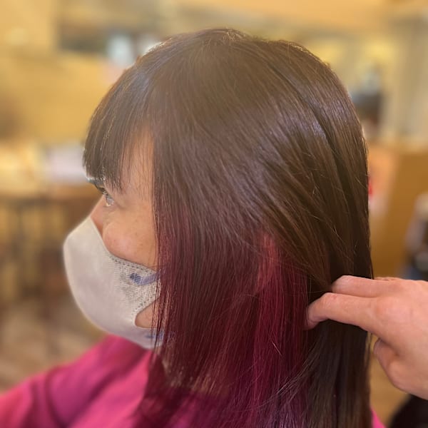 インナーカラー ピンク