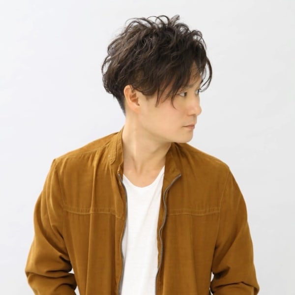 メンズパーマ/前下がり/刈り上げ|ヘアーサロン ソシエ 相模大野店