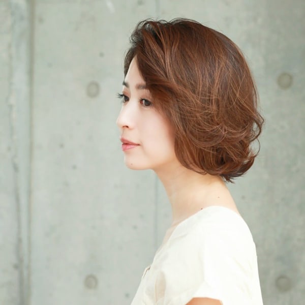 大人女性/横流しショート