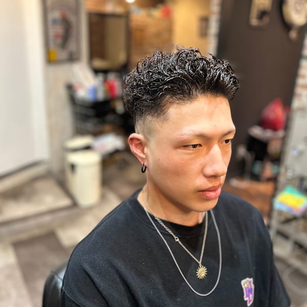 宮城リョータスキンフェードパーマスタイル