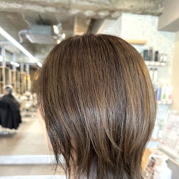 クラゲヘアー/小顔に見せるヘア/ココアベージュ/天王台|LOGOS 湖北本店