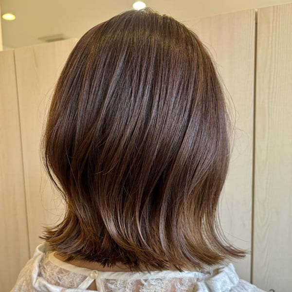 ココアブラウン/切りっぱなし/外ハネ|latte atelier