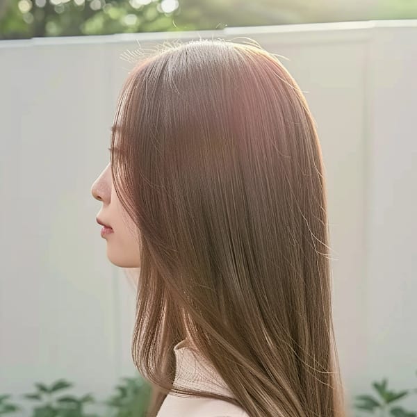 ロングヘア/ミルクティーベージュ/ブリーチカラー