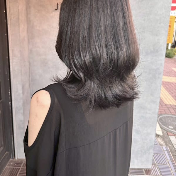 髪質改善/透明感カラー/顔まわりレイヤー/カット/韓国/前髪|N° jillva 立川