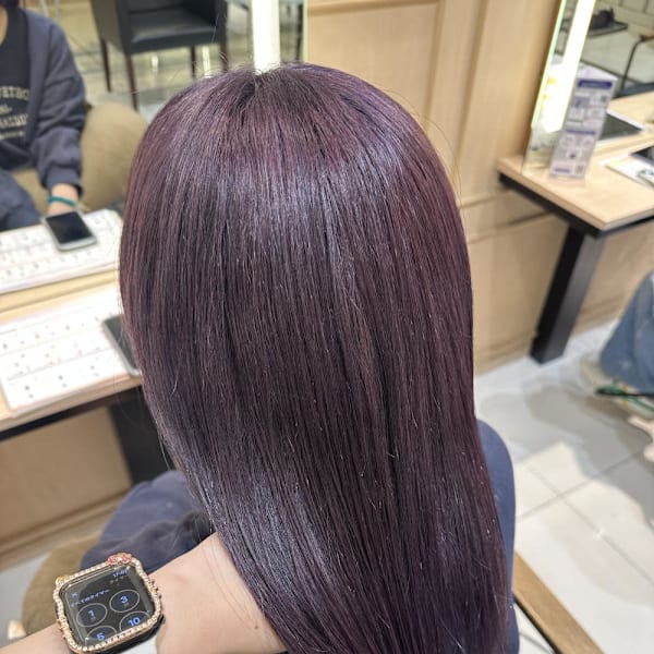 透明感カラー/ブリーチなしWカラー/髪質改善/伊勢原