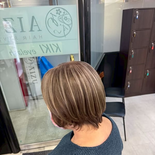 白髪ぼかしハイライト