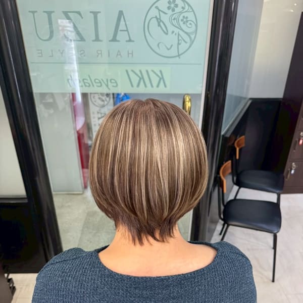 白髪ぼかしハイライト