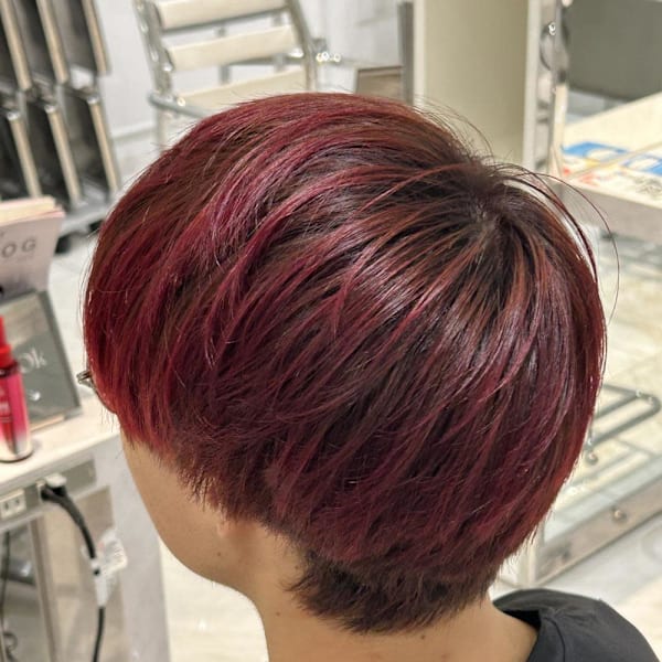 レッドグラデーションマッシュ