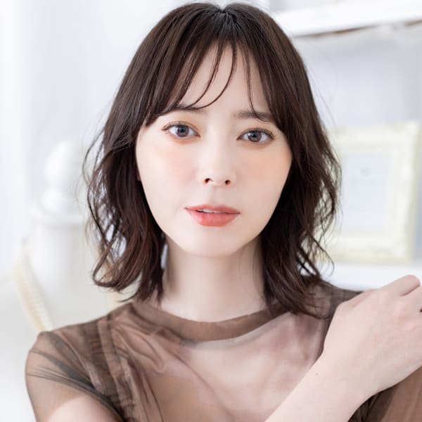 くせ毛風シースルーバングセミウェットヘア　ミディアムレイヤー|COVER HAIR 【カバーヘア】 上尾/上尾西口店