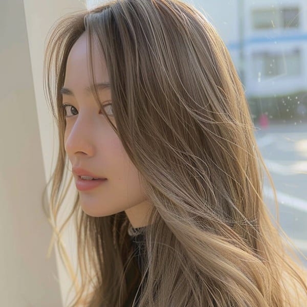 前髪/アンブレラカラー/こなれミディ/イメチェン/ウェーブ|noix de coco