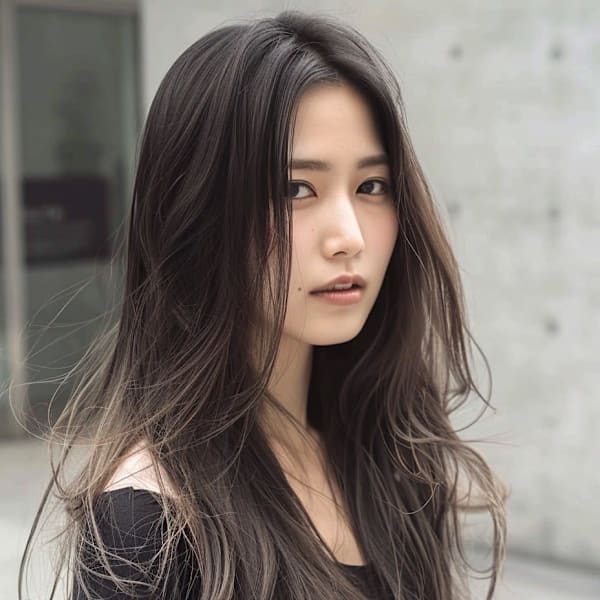 前髪/アンブレラカラー/こなれミディ/イメチェン/ウェーブ|noix de coco