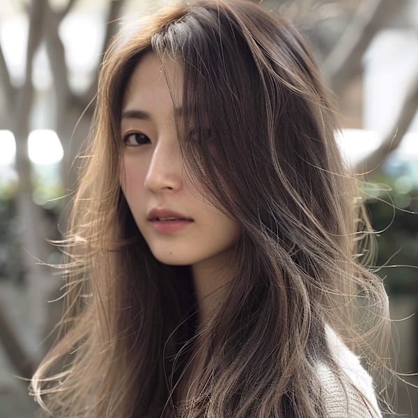 前髪/アンブレラカラー/こなれミディ/イメチェン/ウェーブ|noix de coco