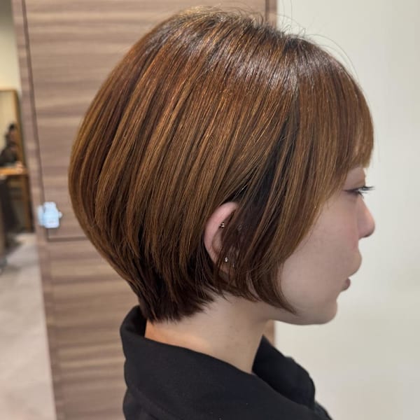 ショートボブ、プレミアム縮毛矯正