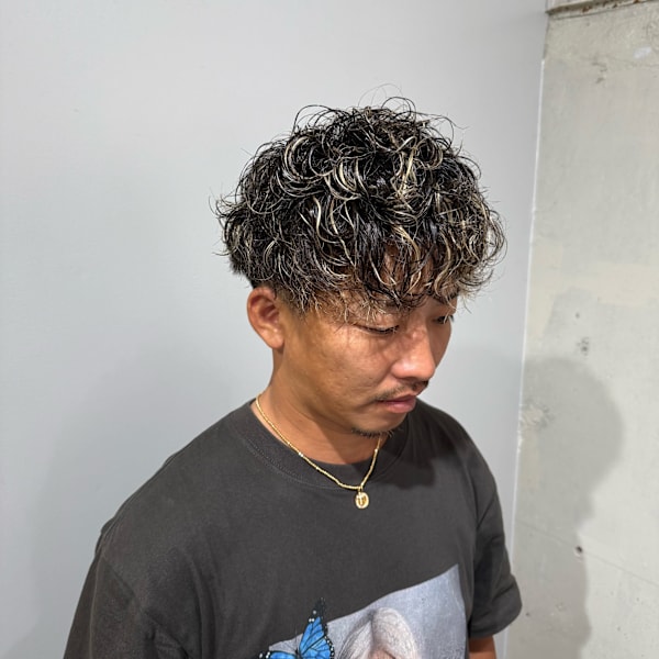 メンズ/ハイライトメッシュ/サーフカール|Riganuts 池袋店