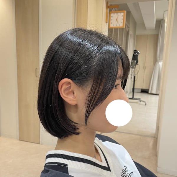 小顔見せ内巻きボブ
