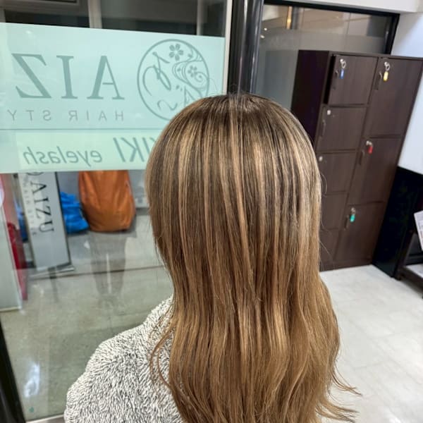 白髪ぼかしハイライト