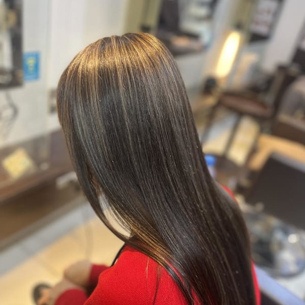 極細ハイライトカラー