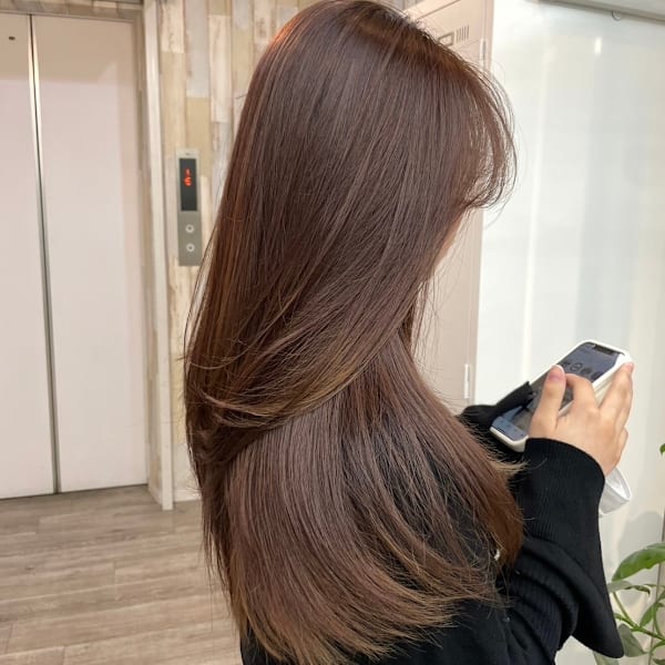ライトブラウン/レイヤーカット/髪質改善|N° anfeel 渋谷