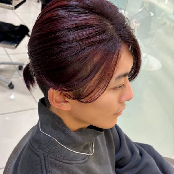 【メンズ】ボルドーちびマンバン