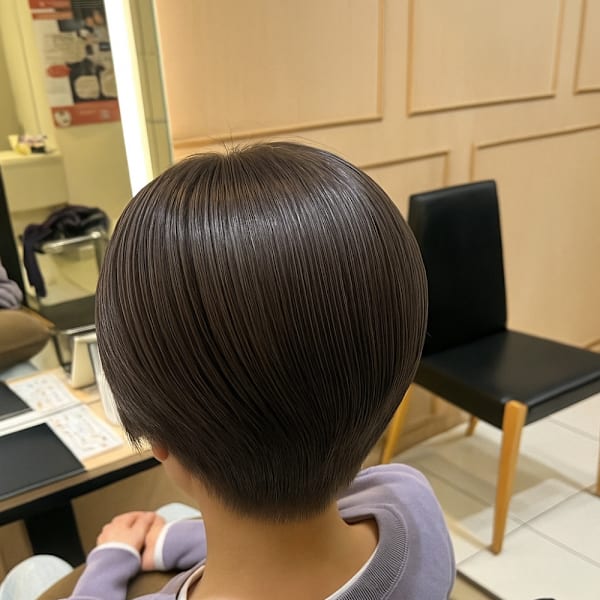 ダブルカラー×グレージュ