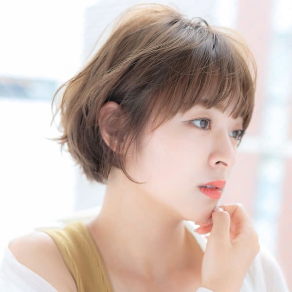 大人かわいい透明感ショートボブ｜銀座美容室
