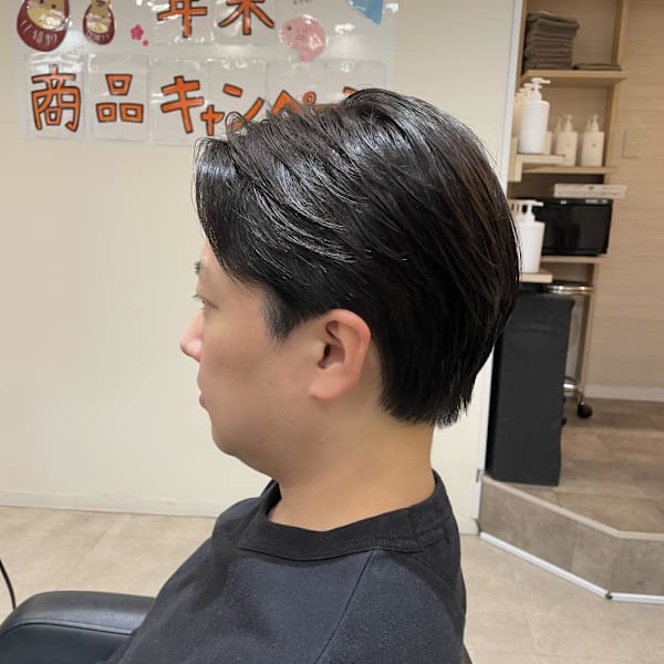  ショートセンターパート×毛流れカット|Simple