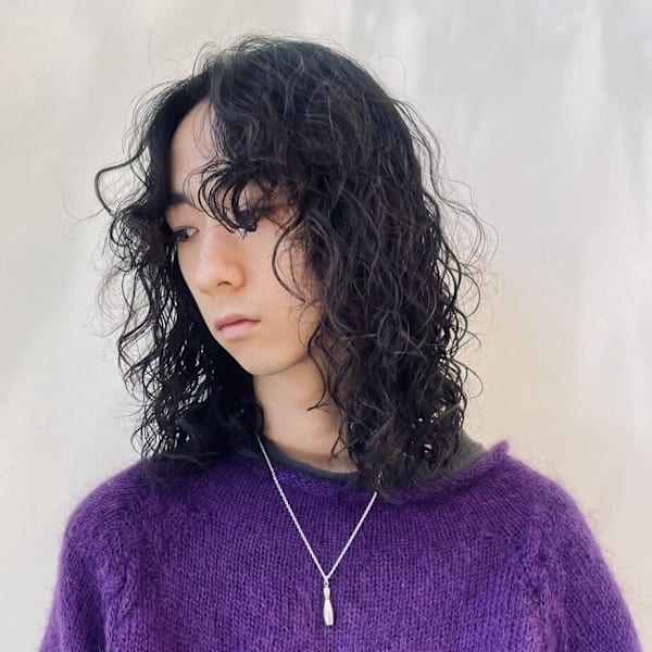 メンズ ロングサーフカール/スパイラル