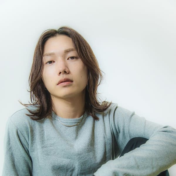 メンズロング レイヤー ナチュラルカール