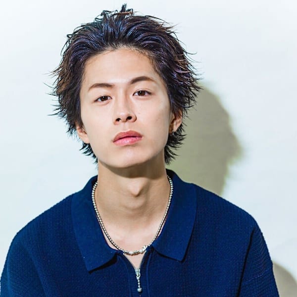 メンズ・ウエーブヘア リバースアップバング スパーキーショー|CANAAN hair salon 表参道店