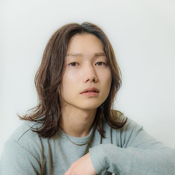 メンズロング レイヤー ナチュラルカール