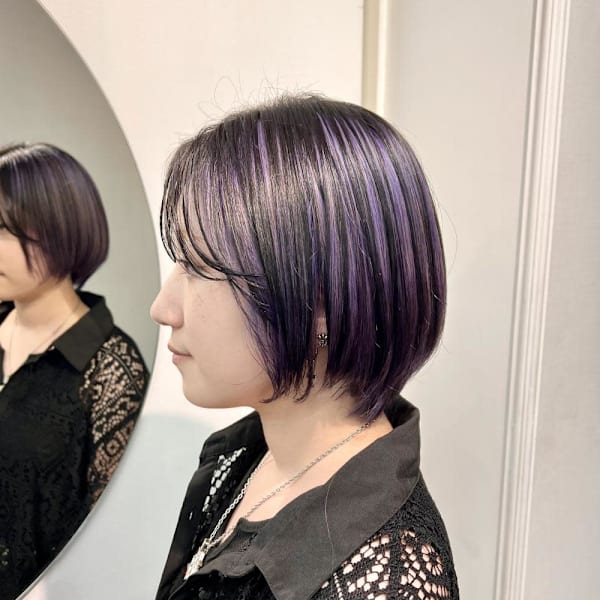 ブリーチカラー/アンブレラカラー/ラベンダー/ブラック|AO。