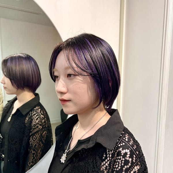 ブリーチカラー/アンブレラカラー/ラベンダー/ブラック|AO。