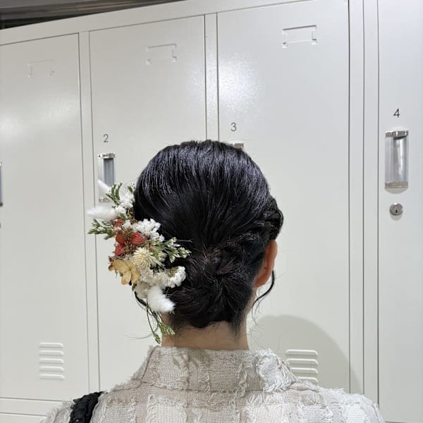 ブライダルフォト×シニヨンアレンジ