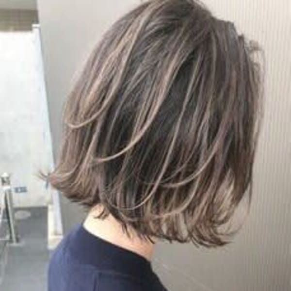 大人可愛い20代30代40代 外ハネボブ ハイライト ピンク|True Trust 和戸店