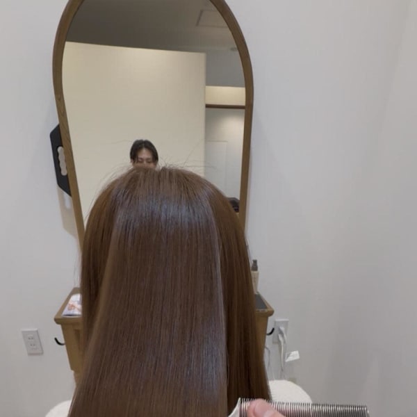 髪質改善カラー/ミントグレージュ|半個室型美容室 Sourire 野芥店