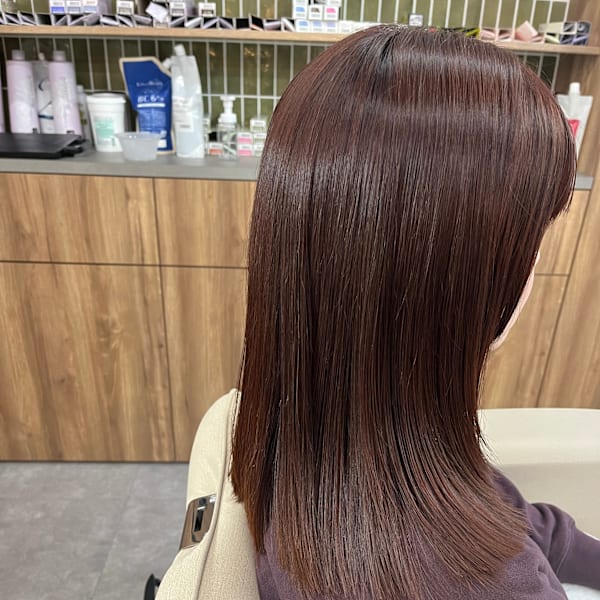 切りっぱなしセミロング