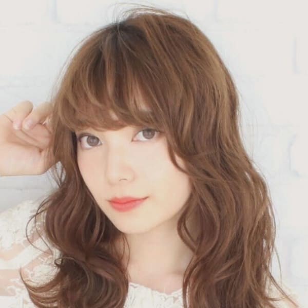 大人可愛い20代30代40代 ふわゆれセミロング ナチュラル