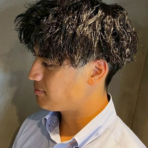 ツイストスパイラルパーマ メンズショート ツーブロック|THIS IS BARBER