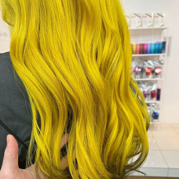 イエローカラー/ストリート/可愛い/韓国ヘア