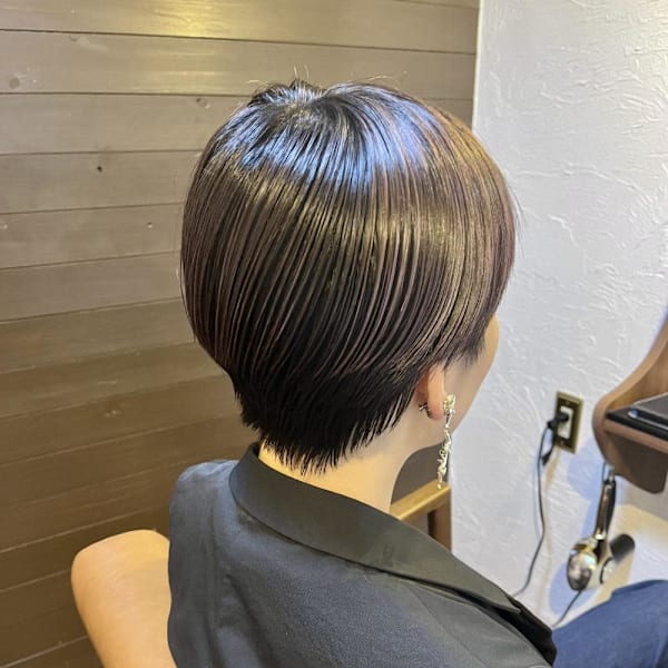 ハイライト/ショート/パープル/白髪ぼかし