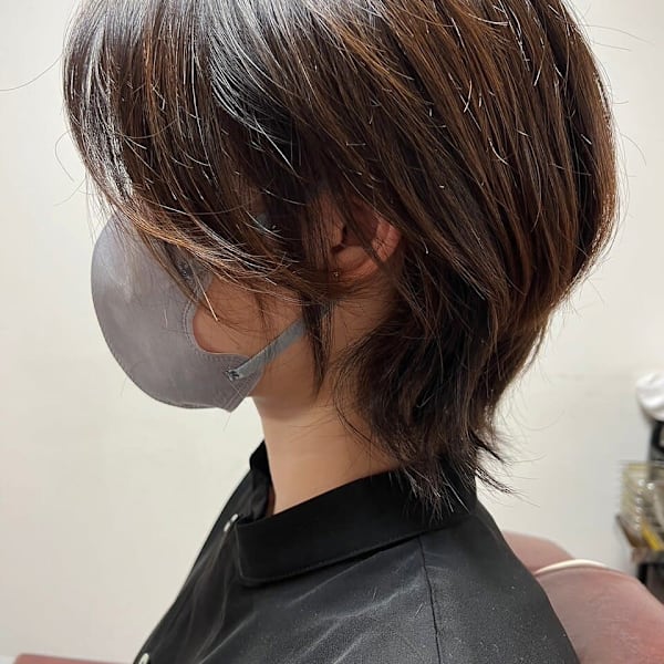 ショートボブスタイル。