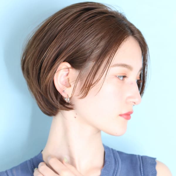 ショート・ボブ/面長/前髪なし/絶壁解消/40代/50代|INCEPTION GINZA 銀座