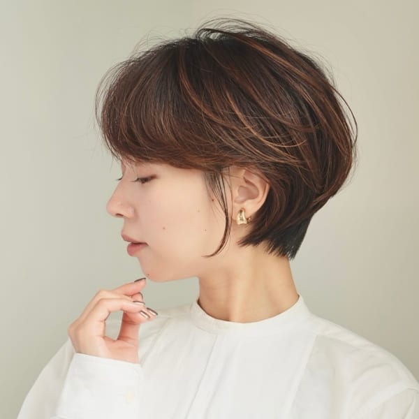 ショート・ボブ/丸顔/前髪あり/絶壁解消/40代/50代/|INCEPTION GINZA 銀座