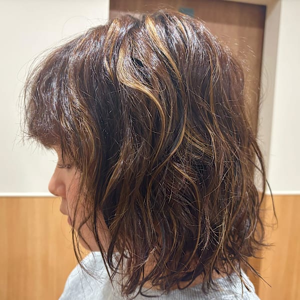 ブリーチハイライトにもパーマstyle